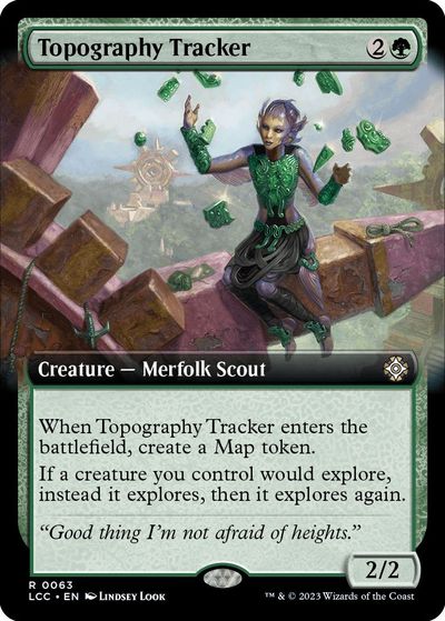 マジックザギャザリング MTG 緑 地形学の追跡者(拡張) LCC-63 レア 【中古】
