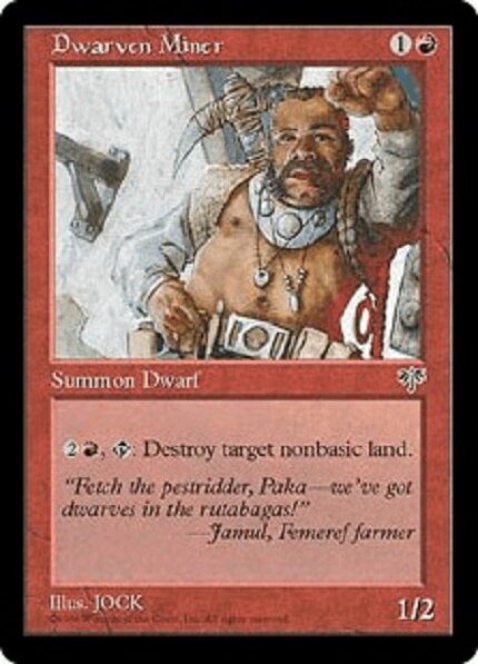 マジックザギャザリング MTG 赤 ドワーフ鉱夫 MIR-168 アンコモン 【中古】