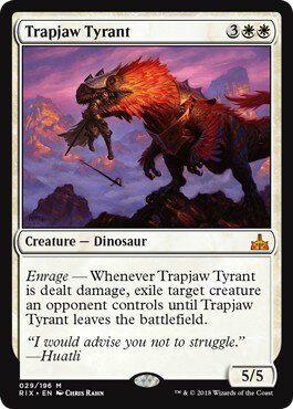 マジックザギャザリング MTG 白 罠顎の暴君 RIX-29 神話レア 【中古】