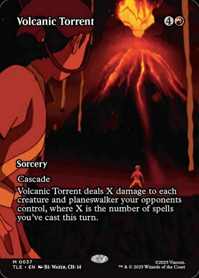 マジックザギャザリング MTG 赤 火山の奔流(ボーダーレス) TLE-37 神話レア 【中古】