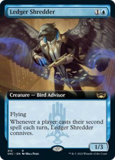 マジックザギャザリング MTG 青 帳簿裂き(拡張) SNC-412 レア 【中古】