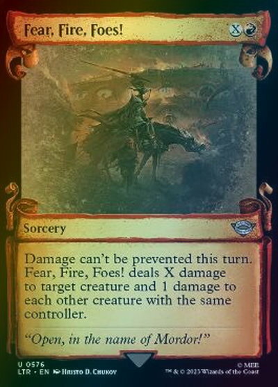 マジックザギャザリング MTG 赤 危ない！　火事だ！　敵だ！ (ショーケース) LTR-576 アンコモン Foil 【中古】