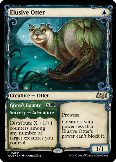 マジックザギャザリング MTG 青 神出鬼没のカワウソ(ショーケース) WOE-289 レア 【中古】
