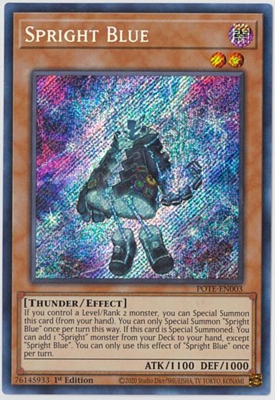 遊戯王 スプライト・ブルー 英語版 1st POTE-EN003 Secret POTE-EN003 シークレット 【中古】