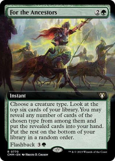 マジックザギャザリング MTG 緑 祖先のために(拡張) CMM-770 レア 【中古】