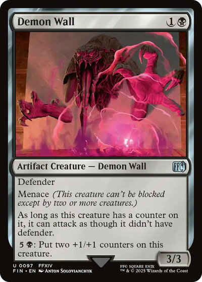 乐天商城 - マジックザギャザリング MTG 黒 デモンズウォール FIN-97 アンコモン 【中古】