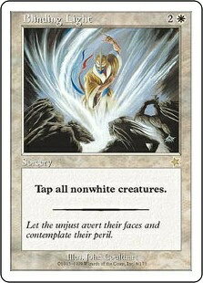 マジックザギャザリング MTG 白 眩しい光 S99-8 レア 【中古】