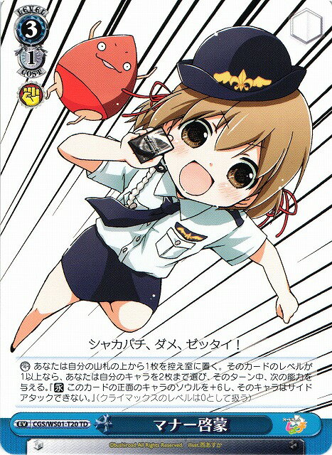 マナー啓蒙 CGS/WS01-T20 TD 【中古】