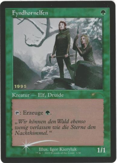 マジックザギャザリング MTG 緑 フィンドホーンのエルフ PRM-3 30周年 プロモ Foil 【中古】