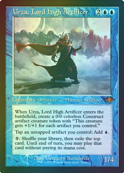 マジックザギャザリング MTG 青 最高工匠卿、ウルザ(旧枠) MH2-11(MH1) 神話レア Foil 【中古】