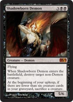 マジックザギャザリング MTG 黒 影生まれの悪魔 M14-115 神話レア 【中古】