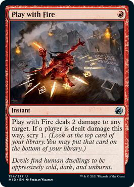 マジックザギャザリング MTG 赤 火遊び MID-154 アンコモン 【中古】