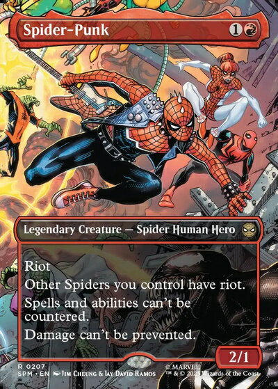 マジックザギャザリング MTG 赤 スパイダーパンク(ボーダーレス) SPM-207 レア 【中古】