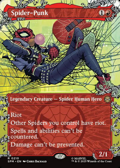 マジックザギャザリング MTG 赤 スパイダーパンク(ボーダーレス) SPM-210 レア 【中古】