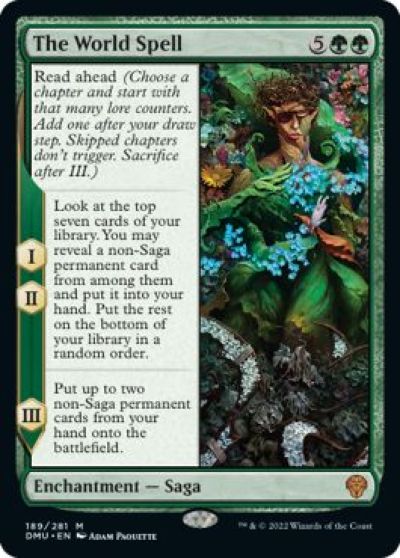 マジックザギャザリング MTG 緑 世界呪文 DMU-189 神話レア 【中古】