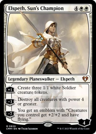 マジックザギャザリング MTG 白 太陽の勇者、エルズペス CMM-820 神話レア 【中古】