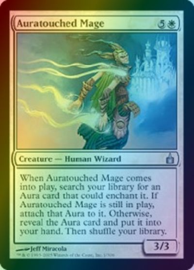 マジックザギャザリング MTG 白 オーラ掠りの魔道士 RAV-1 アンコモン Foil 【中古】