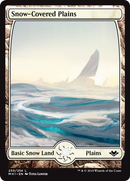 マジックザギャザリング MTG 無色 冠雪の平地 MH1-250 土地 【中古】