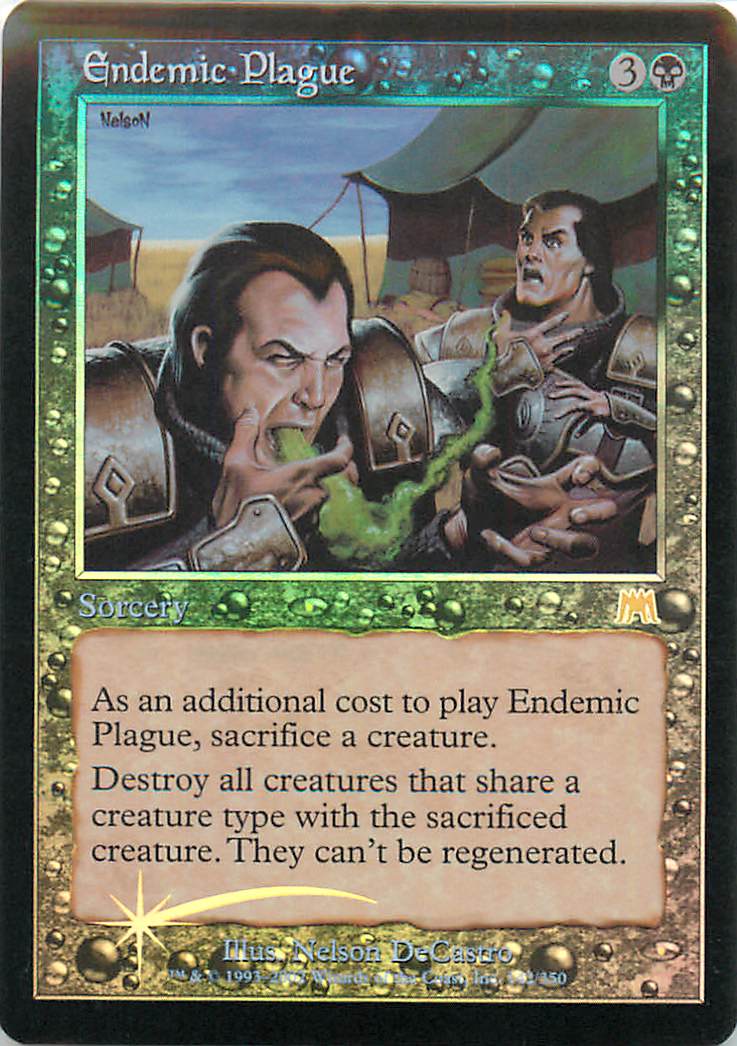 マジックザギャザリング MTG 黒 風土病 ONS-142 レア Foil 【中古】