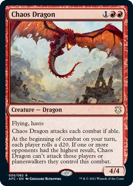 マジックザギャザリング MTG 赤 混沌のドラゴン AFC-30 レア 【中古】