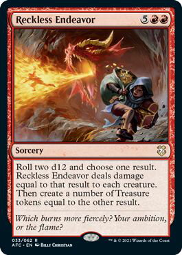 マジックザギャザリング MTG 赤 無謀な挑戦 AFC-33 レア 【中古】