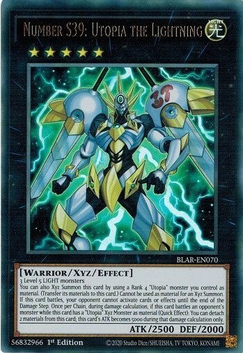 遊戯王 SNo.39 希望皇ホープ・ザ・ライトニング 英語版 1st BLAR-EN070 Ultra BLAR-EN070 ウルトラ 【中古】