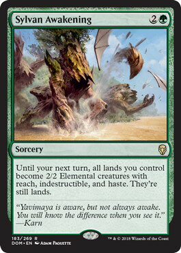 マジックザギャザリング MTG 緑 森の目覚め DOM-183 レア 【中古】