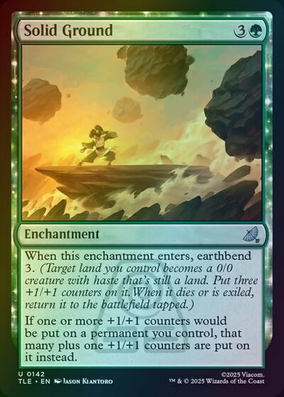 マジックザギャザリング MTG 緑 堅固な大地 TLE-142 アンコモン Foil 【中古】