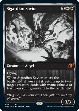 マジックザギャザリング MTG 白 シガルダ教の救済者 DBL-34 神話レア 【中古】