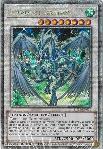 遊戯王 スターダスト・ドラゴン 英語版 Limited Edition TN23-EN016 Quarter Century Secret TN23-EN016 クォーターセンチュリーシークレット 【中古】