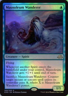 マジックザギャザリング MTG 青 霊廟の放浪者 EMN-69 レア Foil 【中古】