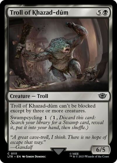 マジックザギャザリング MTG 黒 カザド＝ドゥームのトロール LTR-111 コモン 【中古】