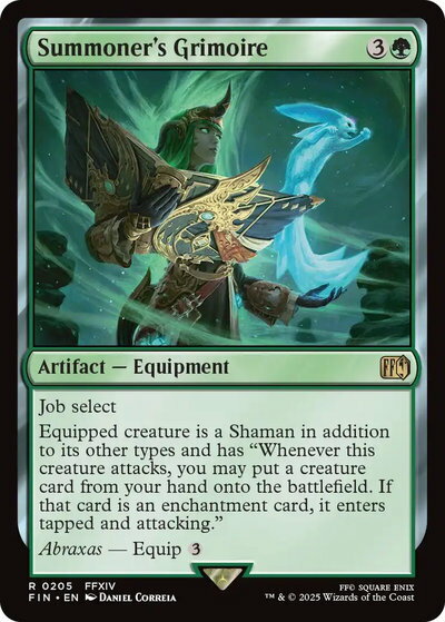 マジックザギャザリング MTG 緑 「召喚士」の魔道書 FIN-205 レア 【中古】