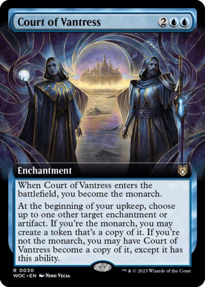 マジックザギャザリング MTG 青 ヴァントレスの宮廷(拡張) WOC-30 レア 【中古】