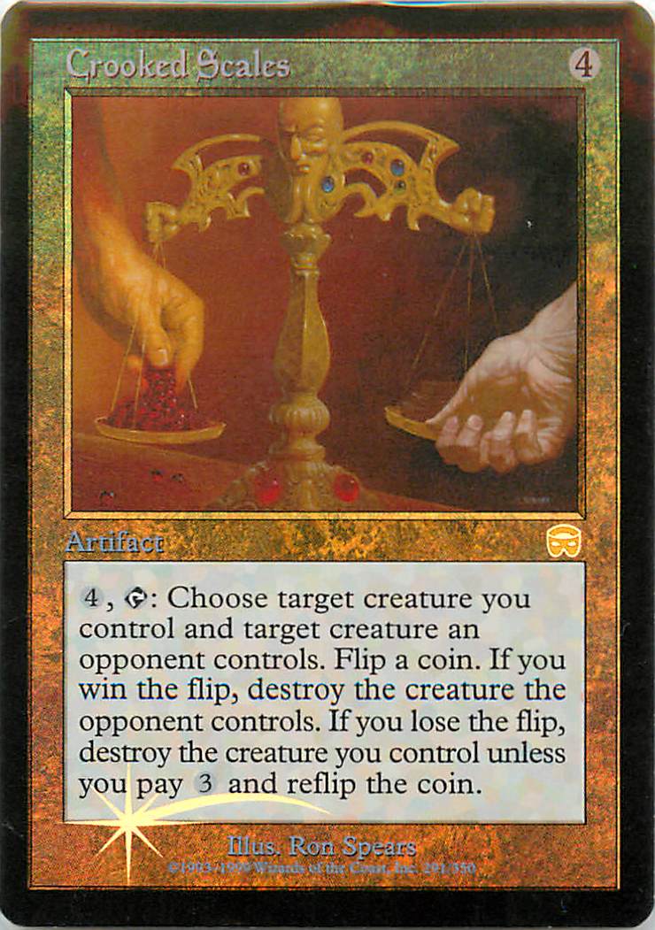 マジックザギャザリング MTG 茶 歪んだ秤 MMQ-291 レア Foil 【中古】