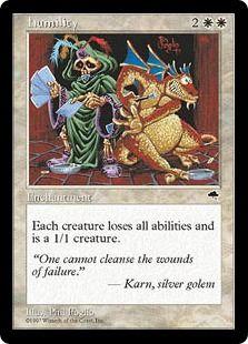 マジックザギャザリング MTG 白 謙虚 TMP-24 レア 【中古】
