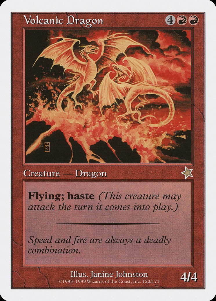 マジックザギャザリング MTG 赤 火山のドラゴン S99-122 レア 【中古】