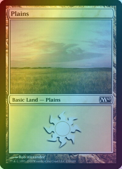 マジックザギャザリング MTG 無色 平地 M10-230 基本土地 Foil 【中古】
