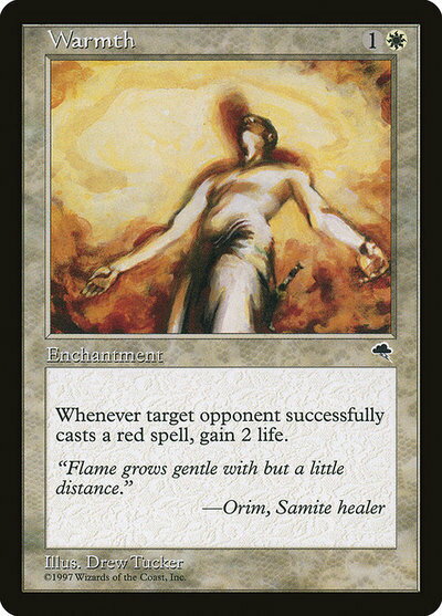 マジックザギャザリング MTG 白 暖気 TMP-51 アンコモン 【中古】