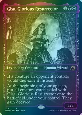 マジックザギャザリング MTG 黒 素晴らしき復活術師、ギサ(ショーケース) MID-314 レア Foil 【中古】
