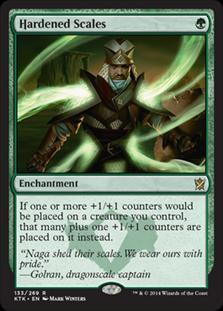 マジックザギャザリング MTG 緑 硬化した鱗 KTK-133 レア 【中古】