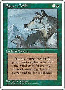 マジックザギャザリング MTG 緑 狼の血(アルターネイト版) 4ED-233 レア 【中古】