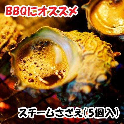 山口県産　殻付きスチームさざえ　5個入　加熱用　クール冷凍便サザエ　BBQ※包装不可商品