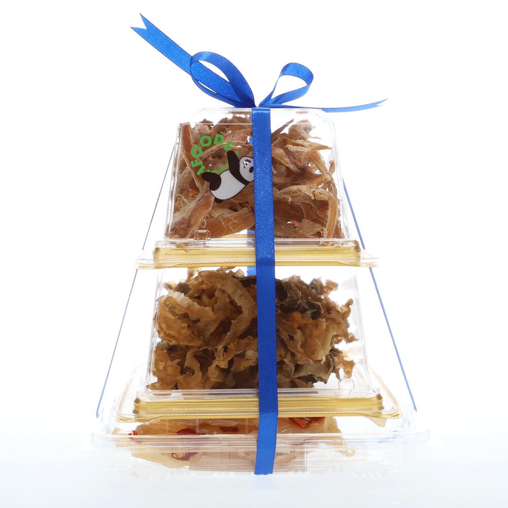 あたりめ・焼きえいひれ・焼ひも珍味3点セット※リボンの色はおまかせになります。※...