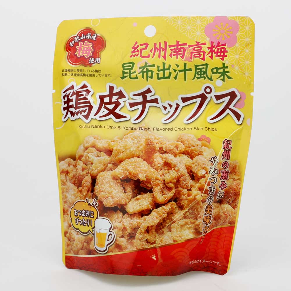 紀伊観光物産鶏皮チップス　紀州南高梅昆布出汁風味　50g※包装不可商品