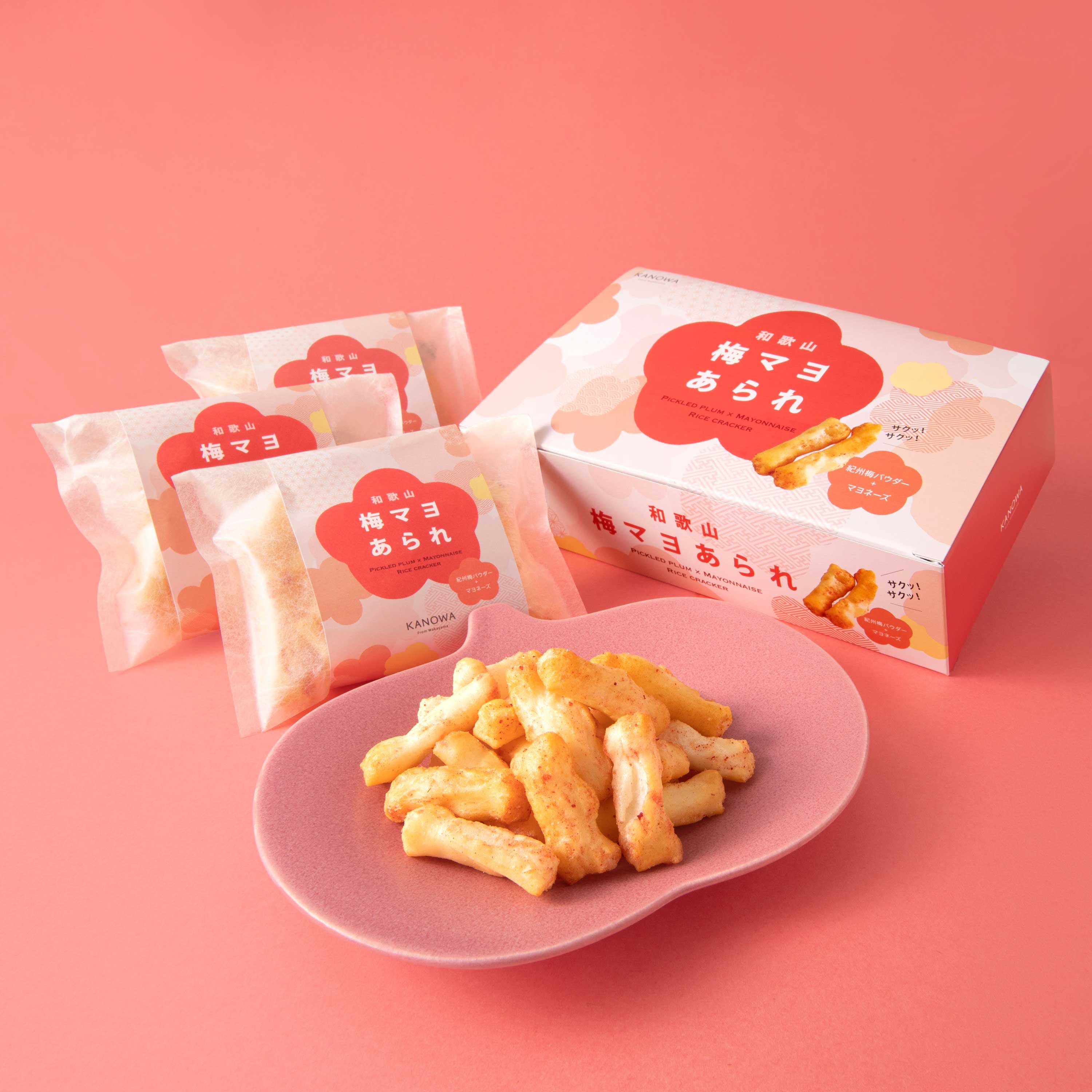 和歌山 梅マヨあられ　15g×3袋入　梅マヨネーズあられ　KANOWA