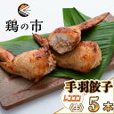 鶏の市 手羽餃子 手羽先餃子　レンコン　5本〈生〉 冷凍 国産 鶏肉 自家製 手羽餃子鍋 お取り寄せ 手羽先 つくね 餃子