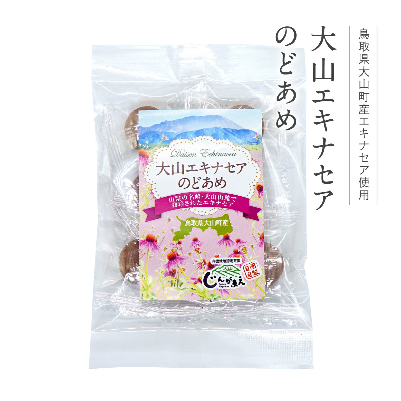 エキナセアのど飴 鳥取県大山町産エキナセア使用 エキナケア のど飴 あめ キャンディー ハーブ 国産 陣構茶 エキナケアのど飴
