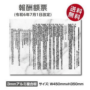 【お得なクーポン配布中】令和6年7月1日施行『改訂報酬額表』改正後の報酬額表 W450mm×H350mm 大理石風看板×黒文字 おしゃれ 宅建 報酬額表 最新 アルミ複合板 宅地建物取引業法 宅地建物取引業者票 報酬額 trg-bc09