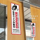 【防犯カメラ作動中 WARNING】W100mm×H300mm 防犯カメラ作動中 監視カメラ 作動中 監視中 24時間 録画中 屋外 激安看板 プレート看板 cmr-15